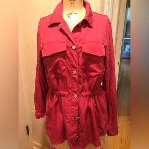 GAP Raspberry Pink Light Trench Jacket L